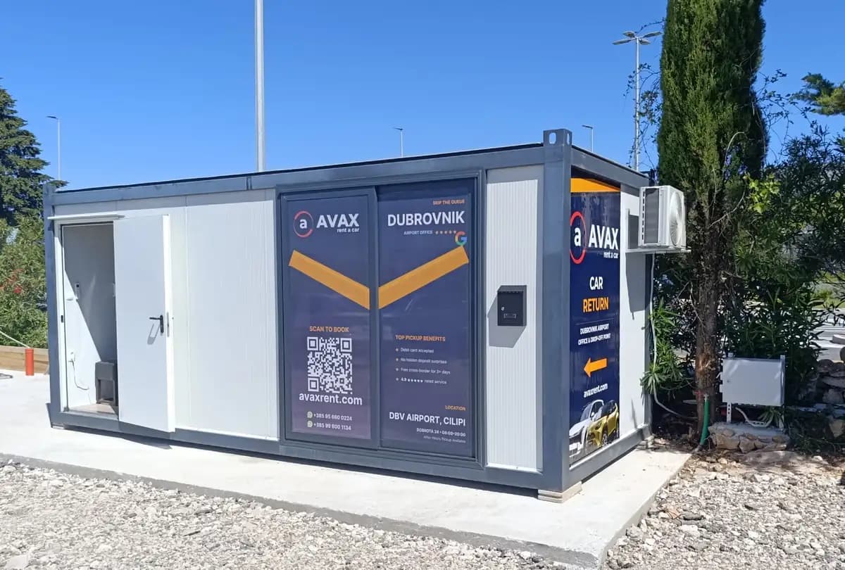 Avax Rent a Car Dubrovnik Airport office — car rental pickup point in Croatia