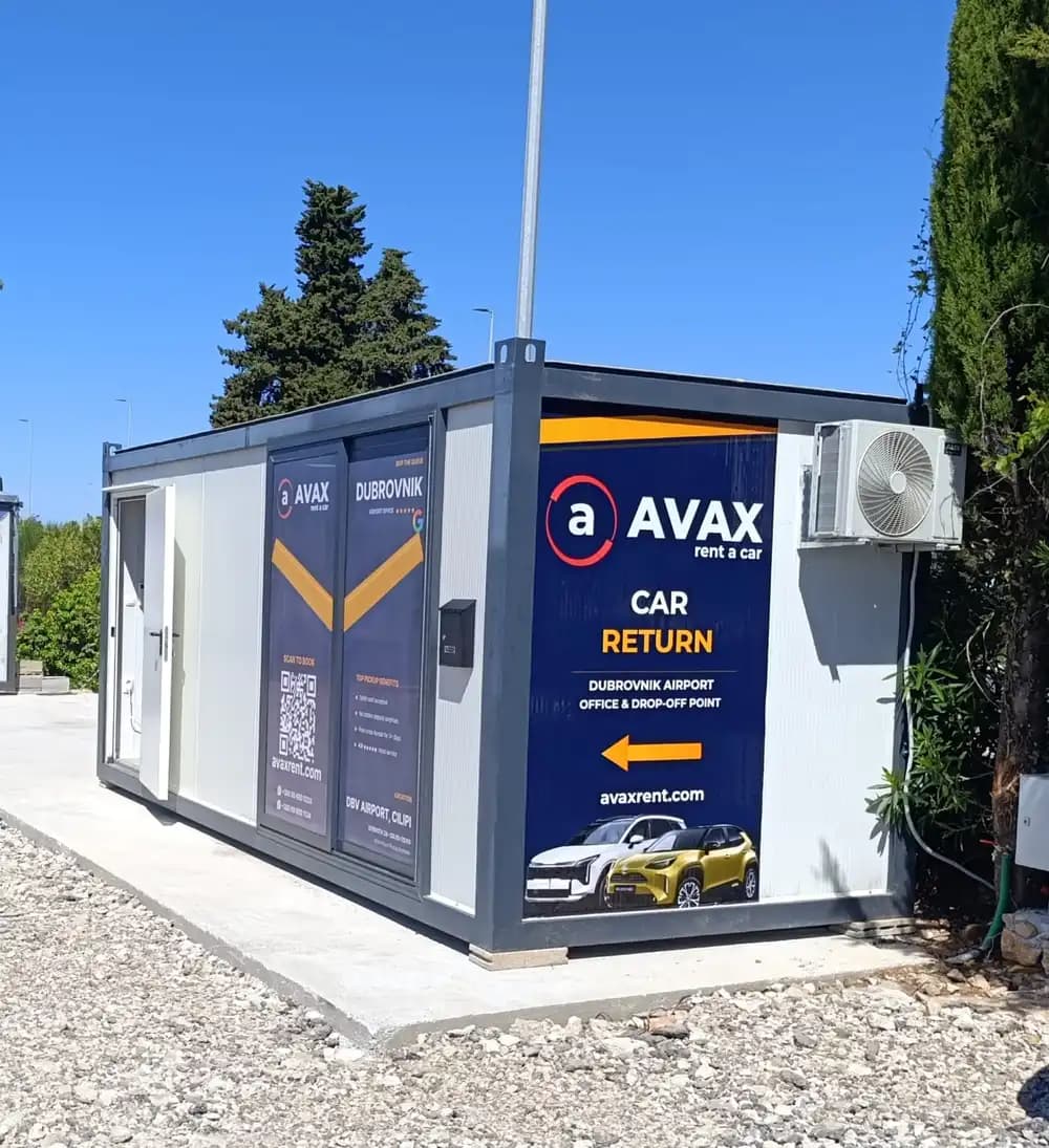 Avax Rent a Car Dubrovnik Airport office — car rental pickup point in Croatia