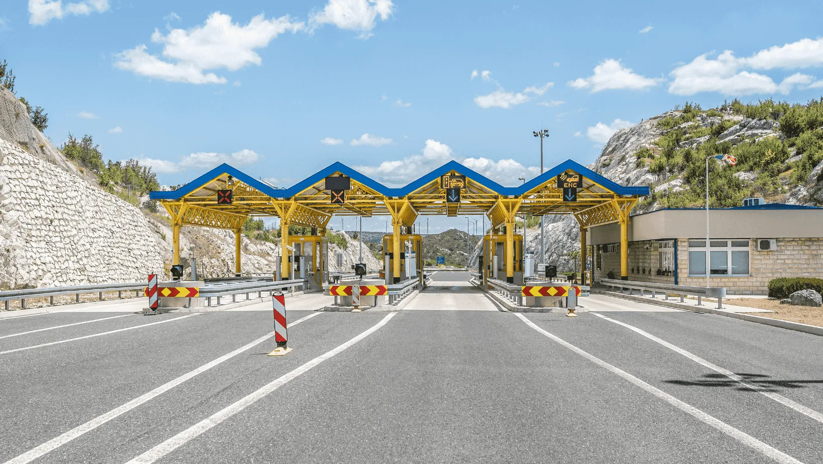 Croatian highway toll booth